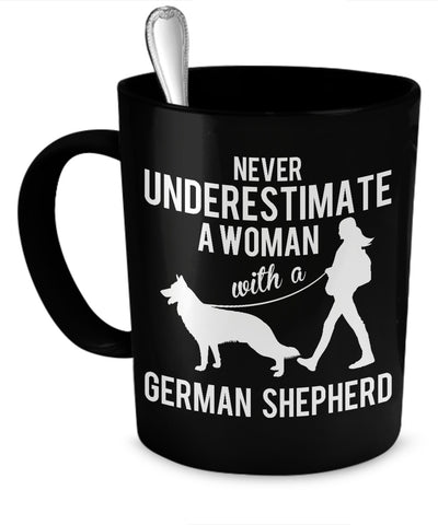 Coffee Mug - Never Underestimate A Woman With A German Shepherd - Mug