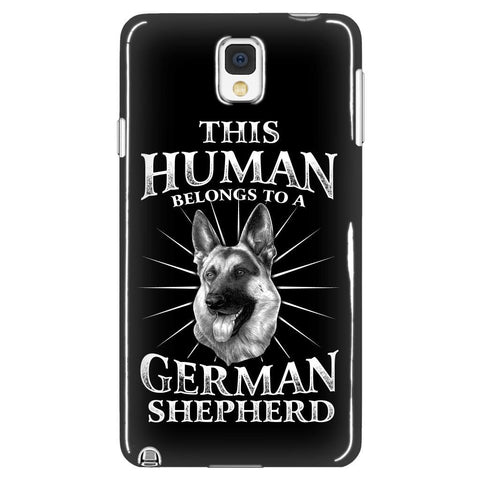 Phone Cases - This Human Belongs To A German Shepherd - Phone Case